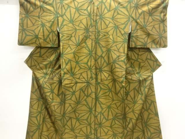 JAPANESE KIMONO / TSUMUGI / WOVEN ASANOHA